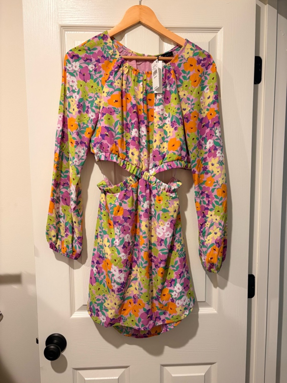 Sanctuary Multicolor Floral Cut out Mini Dress